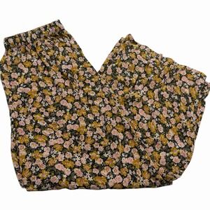 American Eagle High-Waisted Floral Wide-Leg Pants Womens XS Loose